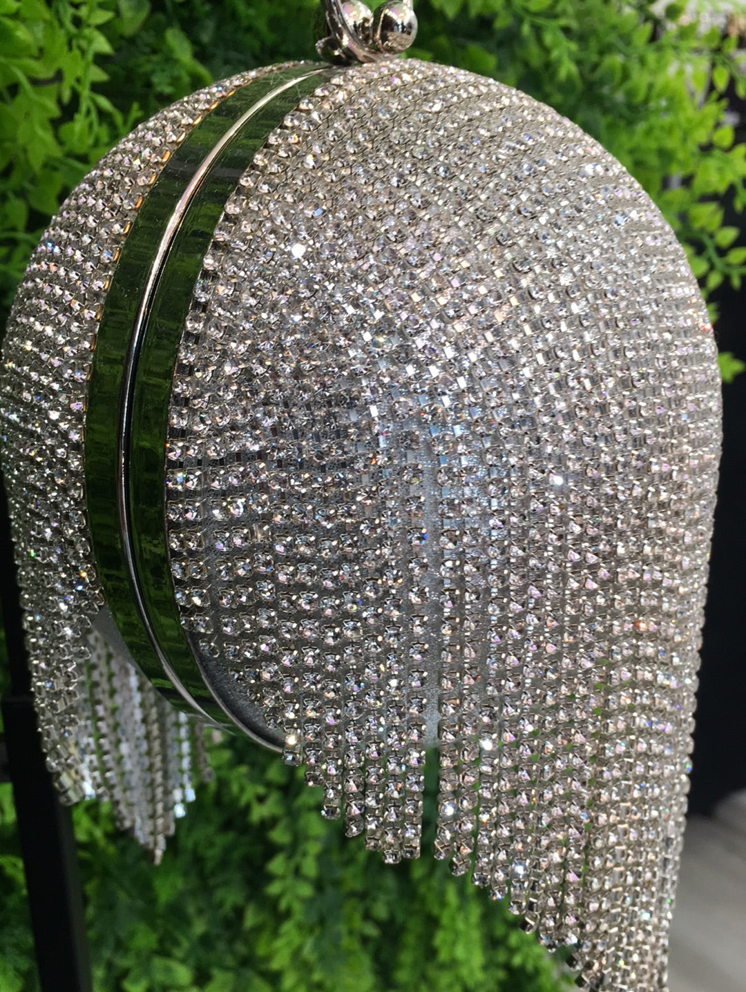 Silver fringe purse/ bag
