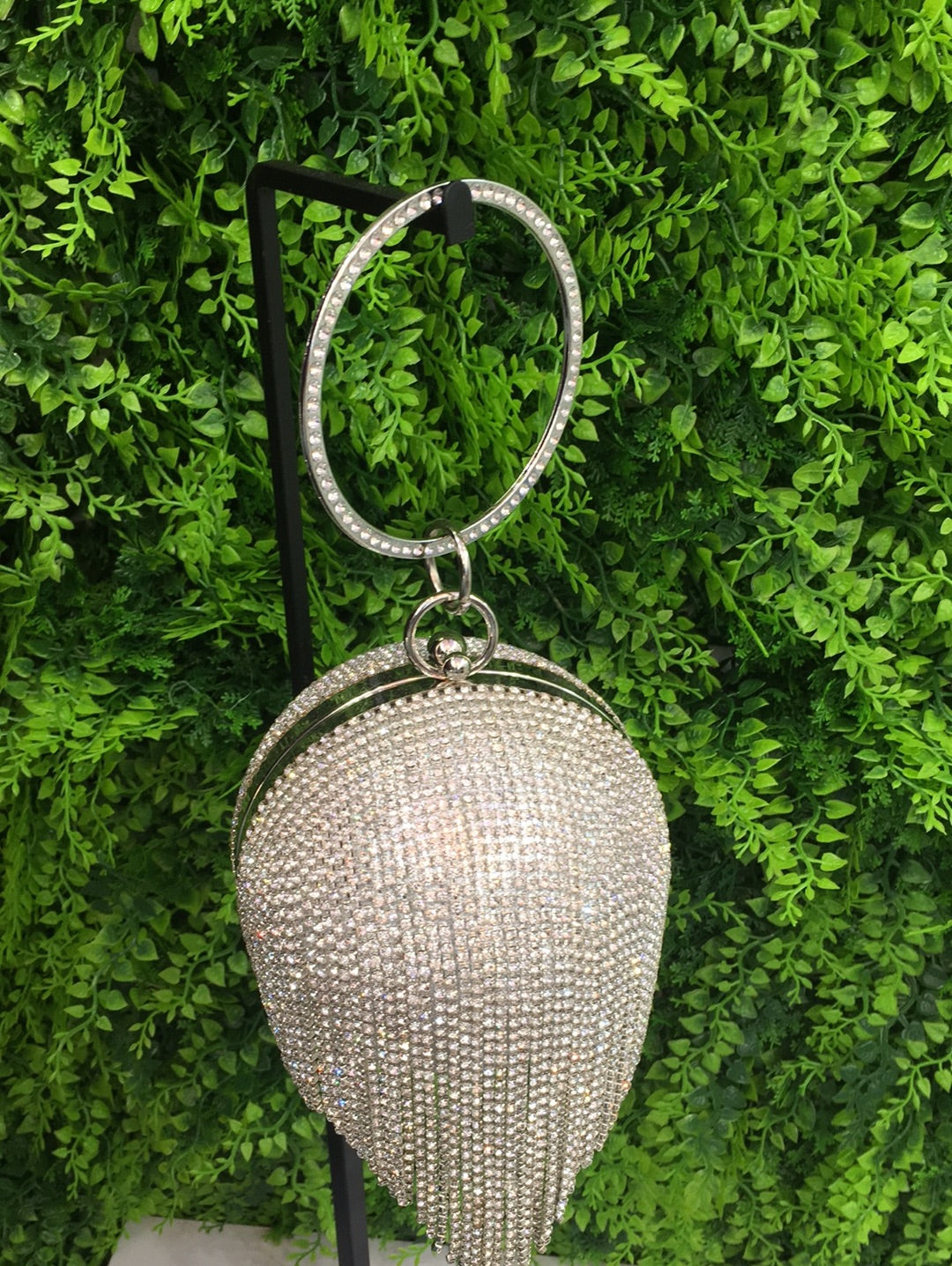 Silver fringe purse/ bag