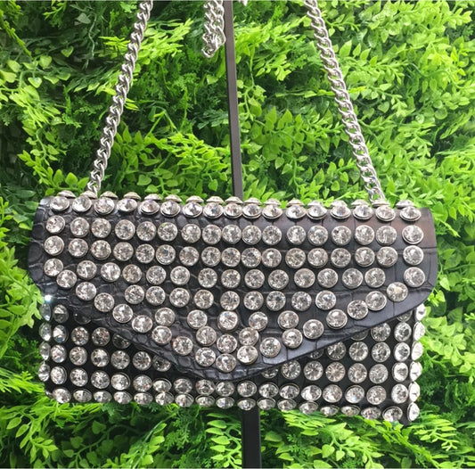 Croc diamonds purse